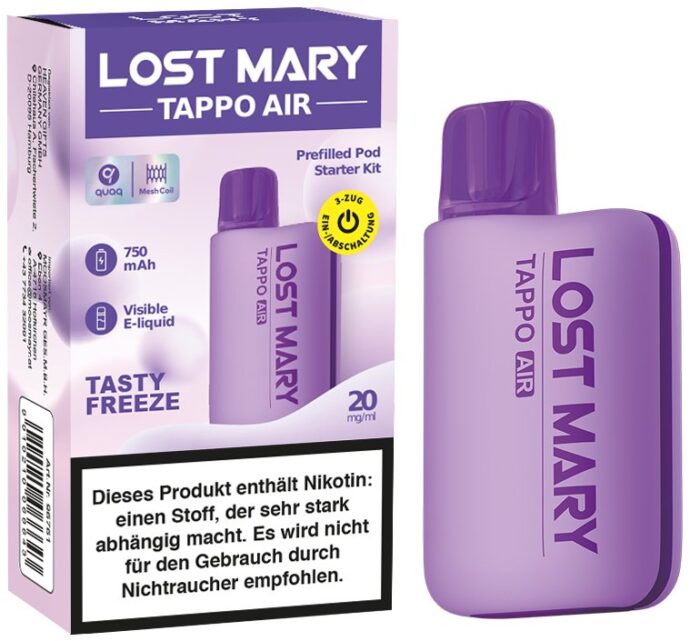 LOST MARY TAPPO AIR Starter Kit | Purple (Inkl. 1 Pod Grape Ice) 20mg/ml