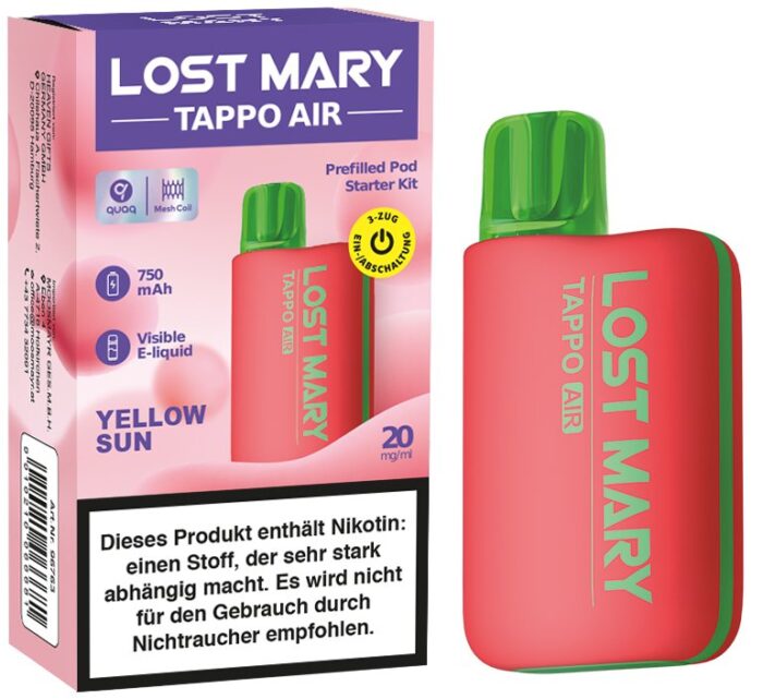 LOST MARY TAPPO AIR Starter Kit | Red (Inkl. 1 Pod Watermelon) 20 mg/ml