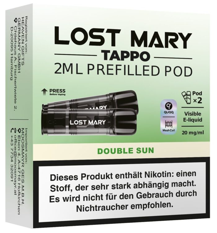 Lost Mary Tappo "Double Sun" Pod´s 20mg/Double Apple (2 Ex.) 20mg/ml