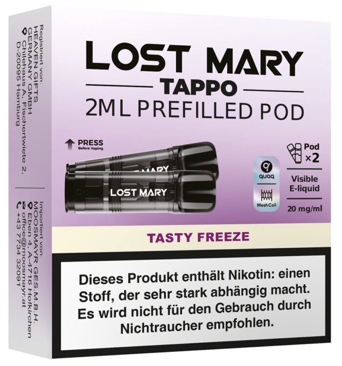 Lost Mary Tappo "Tasty Freeze" Pod´s/Grape Ice  (2 Ex.) 20mg/ml