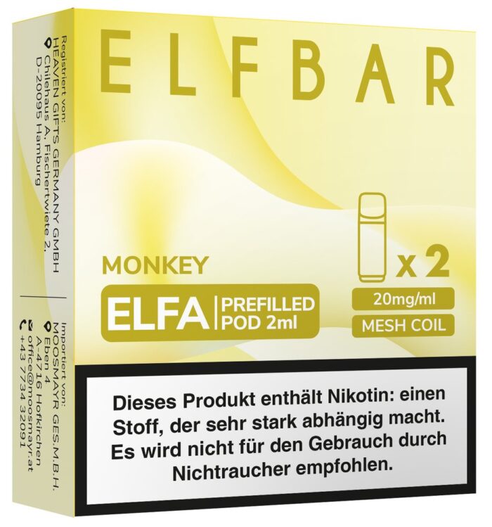 Elfbar ELFA Pods Monkey/Banana 20mg 2 Stk.